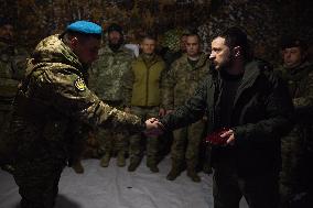 Zelensky Visits Frontlines - Ukraine