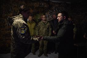 Zelensky Visits Frontlines - Ukraine