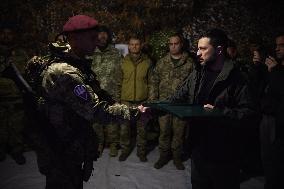 Zelensky Visits Frontlines - Ukraine