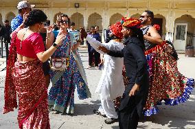 Tourists During Jaipur Foundation Day