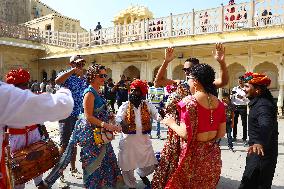 Tourists During Jaipur Foundation Day