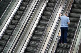 Daily Life At Metro Station Antwerp, Belgium