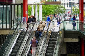 Daily Life At Metro Station Antwerp, Belgium