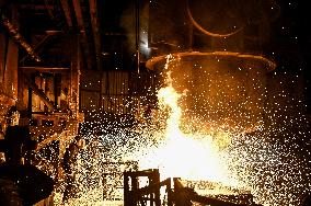 Continuous casting section at Zaporizhstal Steel Works