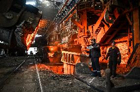 Continuous casting section at Zaporizhstal Steel Works