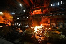 Continuous casting section at Zaporizhstal Steel Works