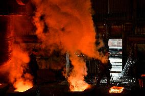 Continuous casting section at Zaporizhstal Steel Works