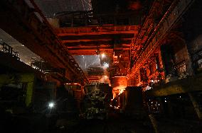 Continuous casting section at Zaporizhstal Steel Works