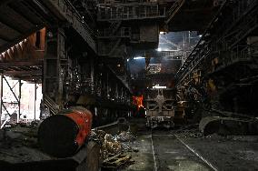 Continuous casting section at Zaporizhstal Steel Works