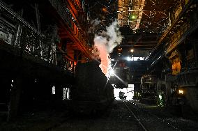 Continuous casting section at Zaporizhstal Steel Works