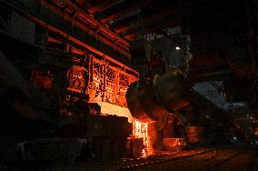 Continuous casting section at Zaporizhstal Steel Works