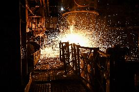 Continuous casting section at Zaporizhstal Steel Works