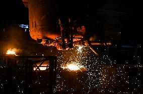 Continuous casting section at Zaporizhstal Steel Works