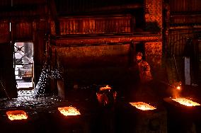 Continuous casting section at Zaporizhstal Steel Works