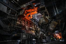 Continuous casting section at Zaporizhstal Steel Works