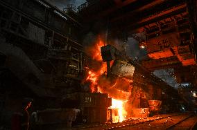 Continuous casting section at Zaporizhstal Steel Works