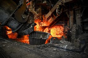 Continuous casting section at Zaporizhstal Steel Works