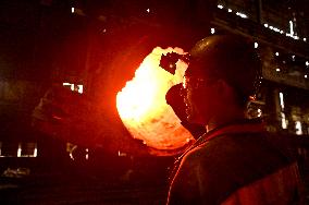 Continuous casting section at Zaporizhstal Steel Works