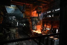 Continuous casting section at Zaporizhstal Steel Works