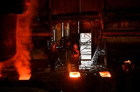 Continuous casting section at Zaporizhstal Steel Works