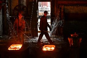 Continuous casting section at Zaporizhstal Steel Works