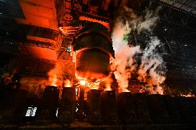 Continuous casting section at Zaporizhstal Steel Works