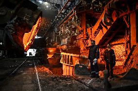 Continuous casting section at Zaporizhstal Steel Works