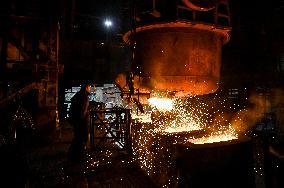 Continuous casting section at Zaporizhstal Steel Works