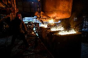 Continuous casting section at Zaporizhstal Steel Works