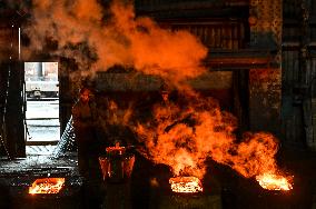 Continuous casting section at Zaporizhstal Steel Works