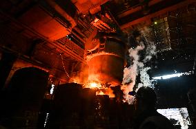 Continuous casting section at Zaporizhstal Steel Works