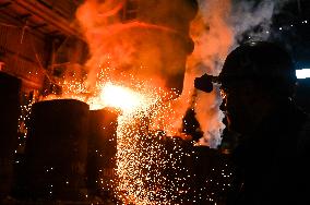 Continuous casting section at Zaporizhstal Steel Works