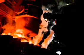 Continuous casting section at Zaporizhstal Steel Works