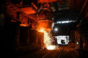 Continuous casting section at Zaporizhstal Steel Works