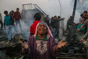 Several Residential Houses Were Gutted In A Fire Incident In Srinagar