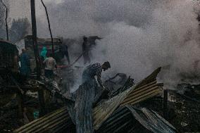 Several Residential Houses Were Gutted In A Fire Incident In Srinagar