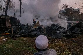 Several Residential Houses Were Gutted In A Fire Incident In Srinagar