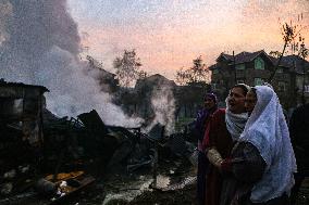 Several Residential Houses Were Gutted In A Fire Incident In Srinagar