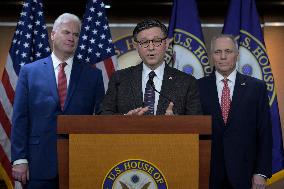 DC: Speaker Johnson hold a Immigration Policy press conference