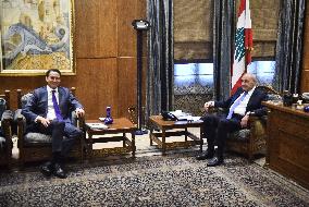 US Special Envoy Amos Hochstein Meets Lebanon's Speaker Amid Israel-Hezbollah Truce Talks