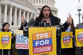 DC: Rep Ocasio-Cortez hold a TPS for Ecuadorians press conference