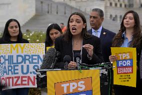 DC: Rep Ocasio-Cortez hold a TPS for Ecuadorians press conference