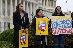 DC: Rep Ocasio-Cortez hold a TPS for Ecuadorians press conference