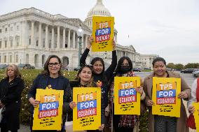 DC: Rep Ocasio-Cortez hold a TPS for Ecuadorians press conference