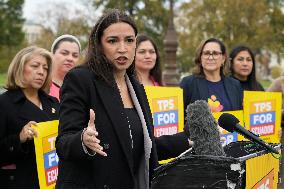 DC: Rep Ocasio-Cortez hold a TPS for Ecuadorians press conference