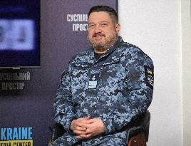 Briefing of Ukrainian Navy spokesperson Dmytro Pletenchuk in Kyiv