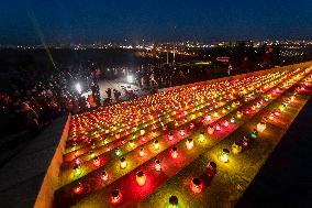 1,000 Candles On The 1,000th Day Of The Full-scale Invasion Russia To Ukraine