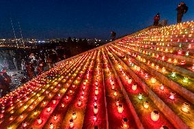 1,000 Candles On The 1,000th Day Of The Full-scale Invasion Russia To Ukraine