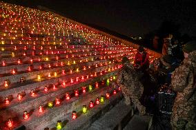 1,000 Candles On The 1,000th Day Of The Full-scale Invasion Russia To Ukraine