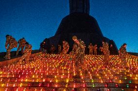 1,000 Candles On The 1,000th Day Of The Full-scale Invasion Russia To Ukraine